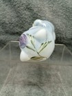 Hand Painted Clear Opalescent Fenton Sitting Bear Signed D Fredrick — photo 5