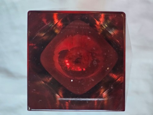 Gorgeous Italian Murano Sommerso red and amber tri-colour vase, (g) - Picture 21 of 22
