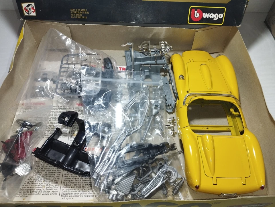 Modellino Ferrari Testa Rossa Le Mans Bburago Kit Da Completare 1:18 LEGGI... - Immagine 2 di 4