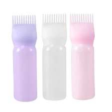3PCS Hair Dye Bottle Hair Color Oiling Bottles Comb Applicator Bottle for Hair
