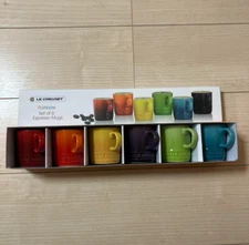 Le Creuset Espresso Mug Stoneware Rainbow Multi-Color small cup with Box
