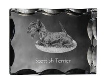 Scottish terrier, Aberdeen Terrier, Scottie, Aberdeenie - crystal with a picture