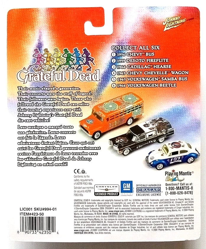 Autobús Volkswagen Samba Johnny Lightning GRATEFUL DEAD 1965, RÉPLICA DETALLADA ¡COMO NUEVO! Foto 4 de 4