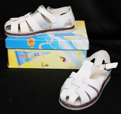 Rachel Girl's Malibu-II White Sandals sz 9.5 M NIB Beach Ocean Simple Strappy
