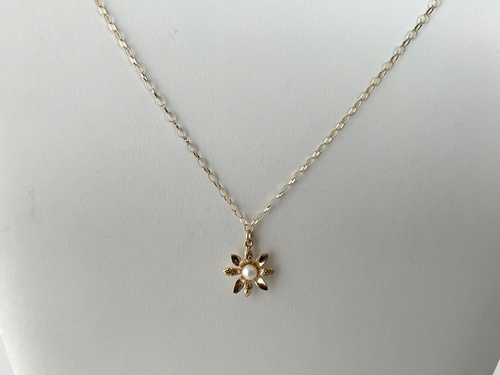 1978 Cultured Pearl Pendant 9ct Gold Pendant on 1990 Gold Vintage Necklace Chain - 第 9/24 張圖片
