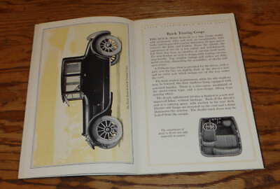 Original 1920 Buick Six Cylinder Deluxe Sales Brochure 20 Roadster