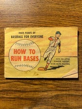 1965 BASEBALL HOOD ICE CREAM HOW TO RUN BASES BABE RUTH PAMPHLET RARE OLD