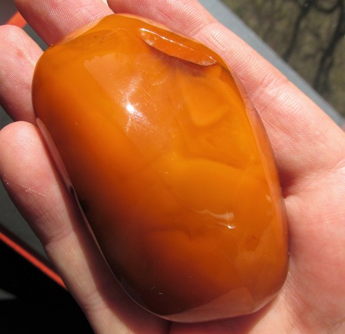 Huge Antique Natural Butterscotch Egg 