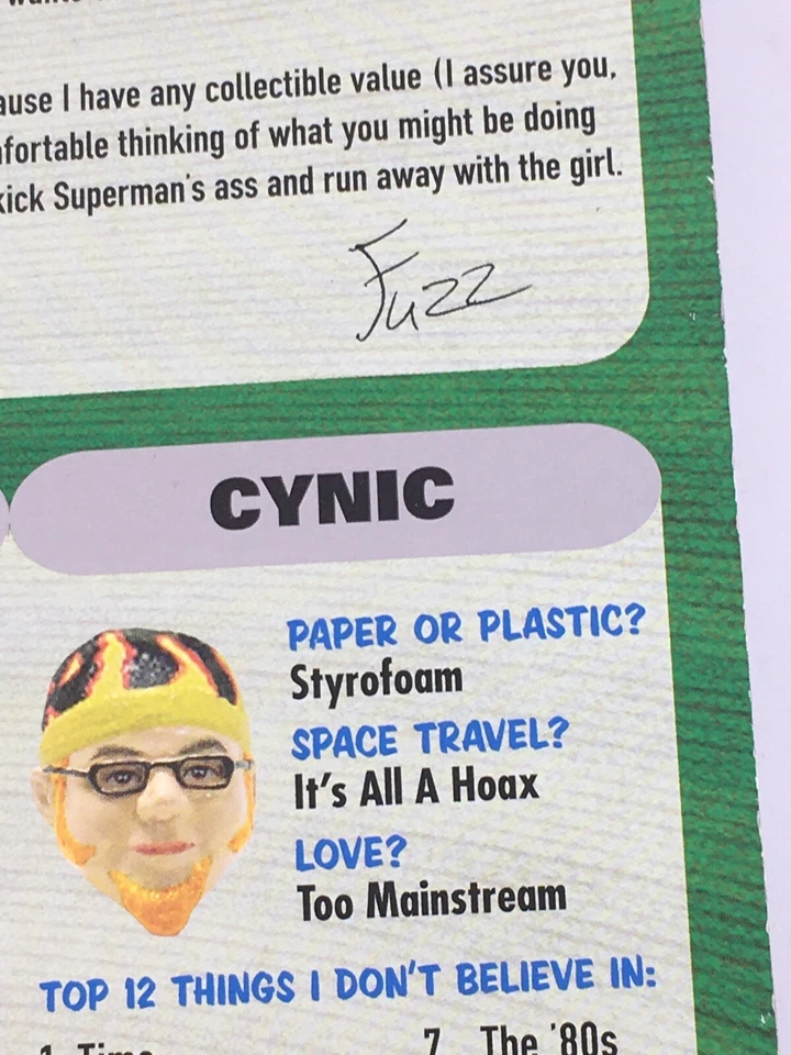 Figura de acción The Hipster FUZZ accesorios filósofo y cabezas cínicas selladas  Foto 3 de 4