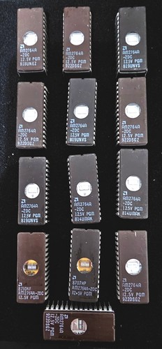 Lot of 13 AMD AM2764A-2DC EPROM 28pin DIP Pulls erased 64K 8x8 bit 2764 IC Tube