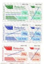 Postacelere n. 4/6 serie di tre tagliandi