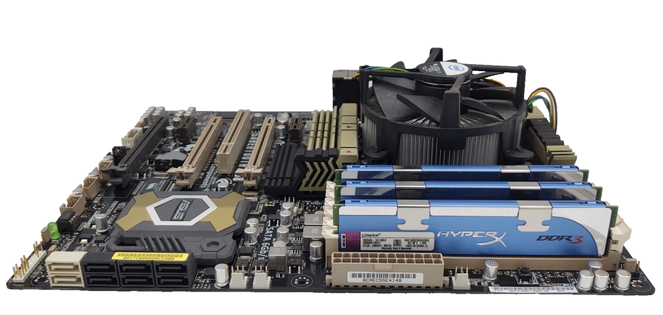 ASUS Sabertooth X58 Motherboard w/ i7-950 CPU + 3x2GB RAM + I/O SHIELD ...