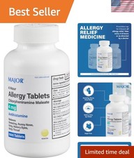 4 Hour Allergy Tablets - Chlorpheniramine Maleate - 4 mg - Antihistamine - 10...