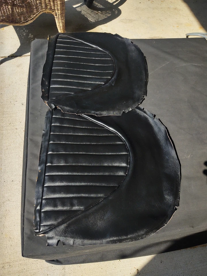 Fundas de asiento trasero Austin Healey 3000. Vintage negro OEM? ¿ORIGINAL? Foto 2 de 4