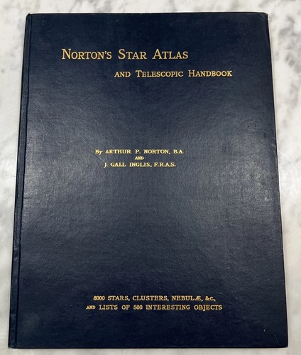 Norton's Star Atlas And Telescopic Handbook 8000 Stars Clusters Nebulae 1950
