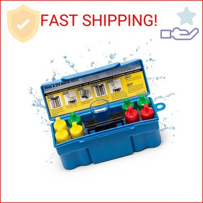 Taylor K-1004 DPD, 6-in-1 Pool Test Kit for for Free & Total Chlorine, Bromine,