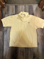 Cutter  Buck Notre Dame Men  s Short Sleeve Yellow Polo Shirt; Size XL
