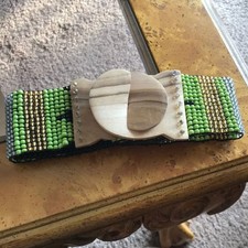 Southwestern Beaded Wooden Belt