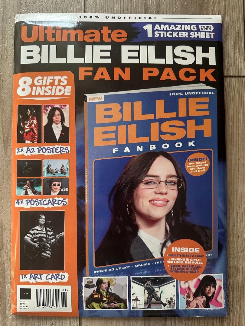 2025 BILLIE EILISH FAN PACK POSTER Magazine SPECIAL EDITION + 8
