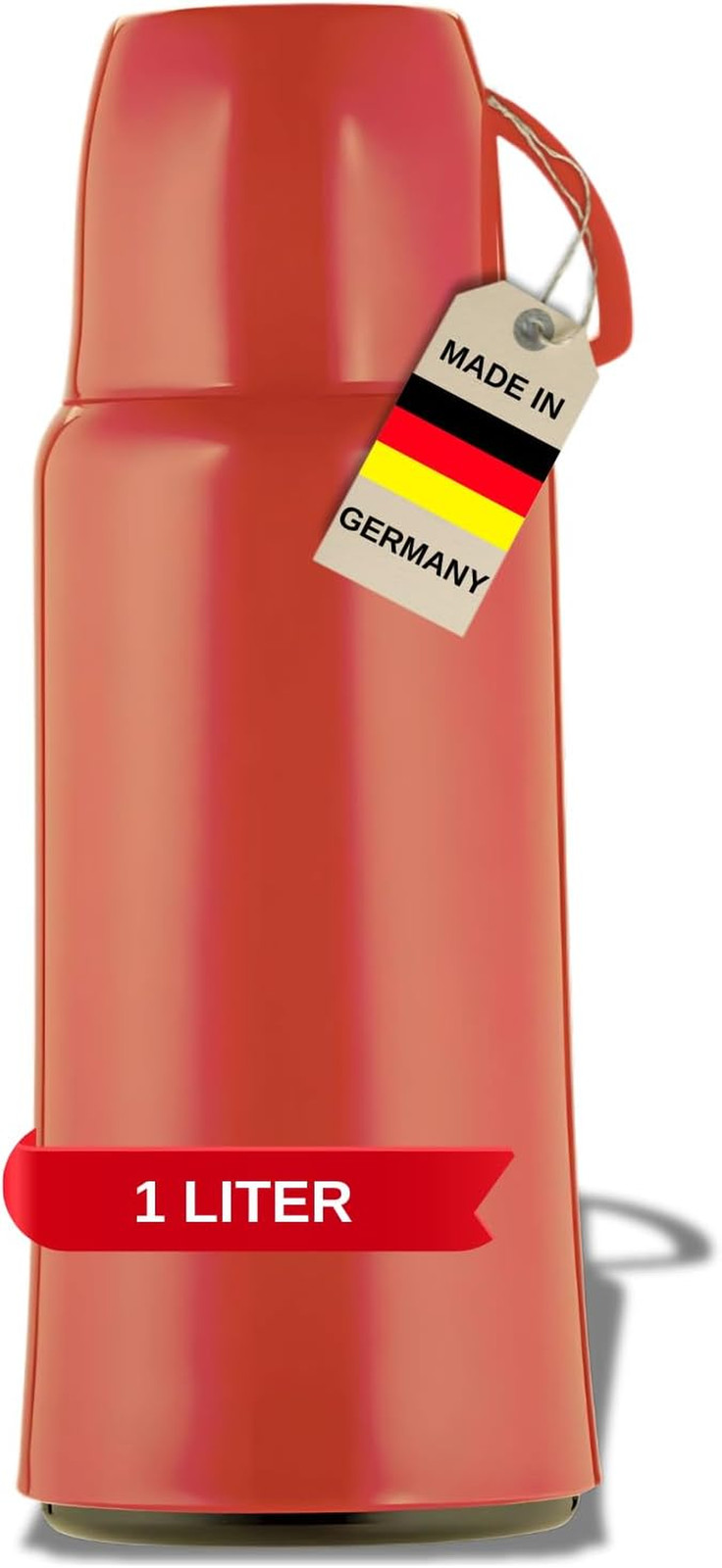 Elegance Thermos Rosso 1,0L | Caraffa Termica Professionale 6 Ore
