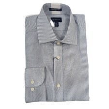 GANT Mid Blue Slim Fit American Cotton Broadcloth Stripe Shirt 3057506 Size M