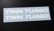 2pk Twin Turbo 8 White Decal Hood Door Sticker For Twin Turbo Vehicles Racing 2pk Twin Turbo 8 White Decal Hood Door Sticker For Twin Turbo Vehicles Racing