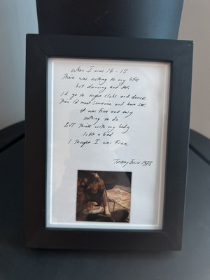 Tracey Emin I Thought I Was Free selten montiert in überlegenem schwarz glasiertem Rahmen