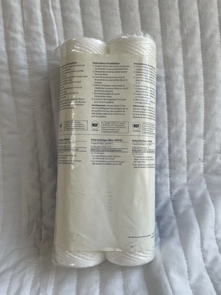GE Household Sediment Water Filter FXWSC 2 PK Genuine - Image 4 of 4
