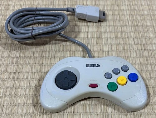 Sega Saturn Pad Controller White HSS-0101 - Fully Working Grade B- Japan Import