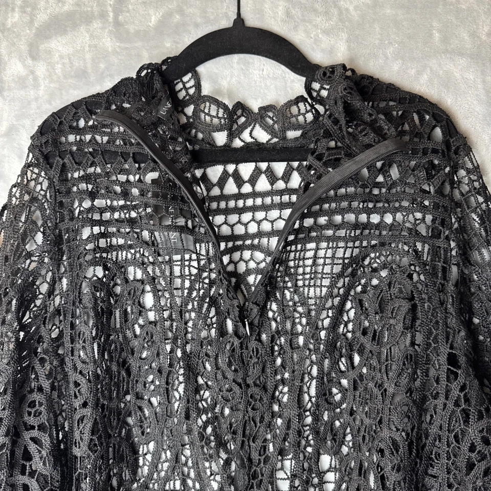 Blusa negra manga larga Lane Bryant para mujer talla 16 nueva con etiquetas Foto 2 de 4