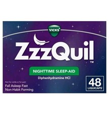 Vicks ZzzQuil Nighttime Sleep Aid Non-Habit 1 pack 48 count