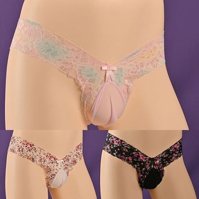 Gewagte Herren Sissy Print G String Unterwäsche perfekt für romantische Abende