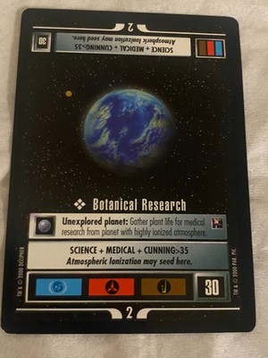 Star Trek CCG 1E Starter Deck II BOTANICAL RESEARCH Card NM
