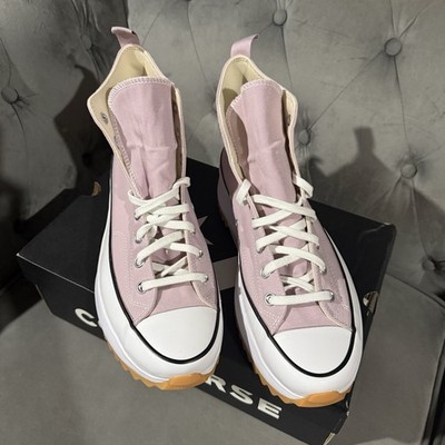 Converse Mens 12 Run Star Hike High Top Platform Shoes Himalayan Salt 171668C