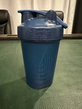 BlenderBottle Classic – 20 oz – All Blue – Authentic Shaker Bottle – Used