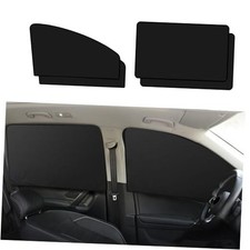 4PCS Car Window Shades, Front Side Window Protectors, Black vinyl Front/Back