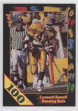 1991 Wild Card Draft 100 Stripe Leonard Russell #32 Rookie RC 4hj. rookie card picture