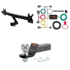 CURT Trailer Hitch Tow Package Receiver, Wiring Harness, 45041 Ball Mount 13266