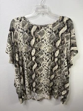 Pixi & Ivy Oversized S/M Snakeskin Print Top NWT