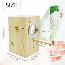 kathson Parakeet Nesting Box Transparent Bird House Bird Nest Box for Cage Parro