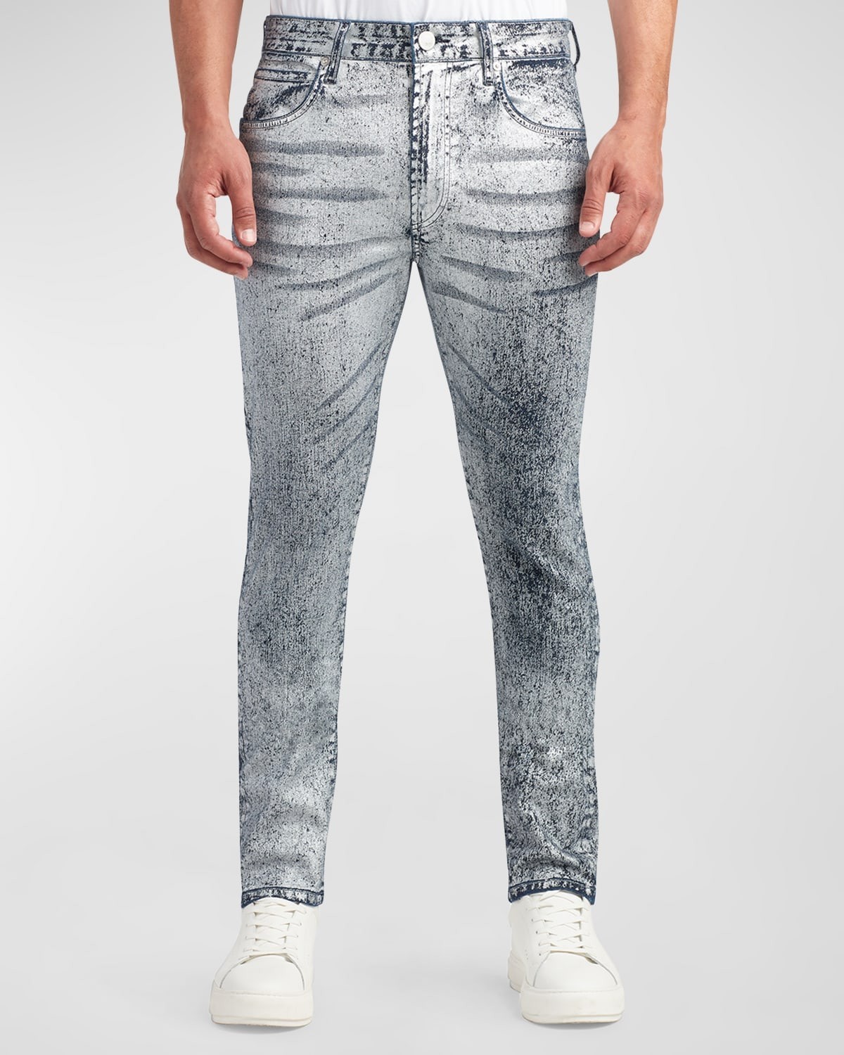 Мужские джинсы-скинни Monfrere 29/32 с серебристым покрытием