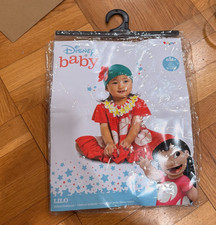 Disney Baby Lilo Stitch Costume 6-12 Months Red Hawaiian Dress 3 Piece Outfit