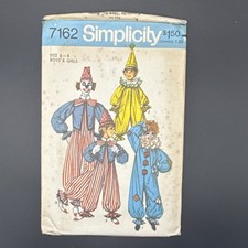 Simplicity 7162 Vintage Original Sewing Pattern Unisex Child Costume Size 6-8