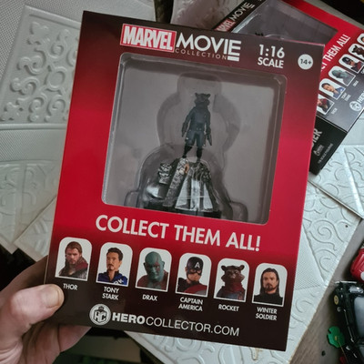 Eaglemoss 1:16 marvel movie collection rocket raccoon unused boxed with magazine