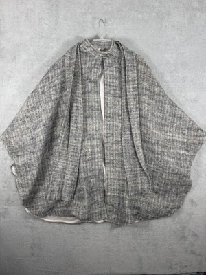 Avoca Collection Pure New Wool Poncho Ireland Coat Cape Attached Scarf One Size