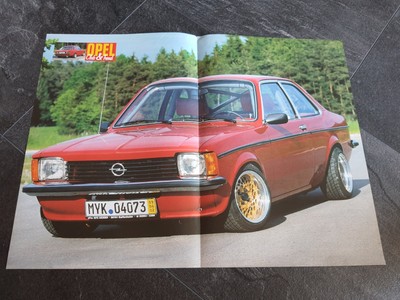 Opel Kadett rot   - Club & Trend - Poster  -  (  40 x 30  cm )