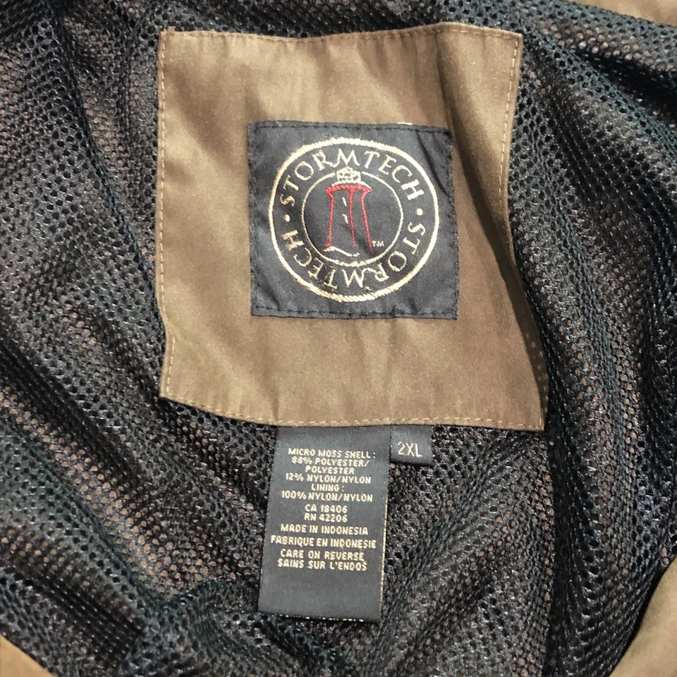 Chaqueta Stormtech Moss Para Hombre 2XL Cremallera Completa Bordada Chrysler Jeep Lounge Marrón Foto 2 de 4