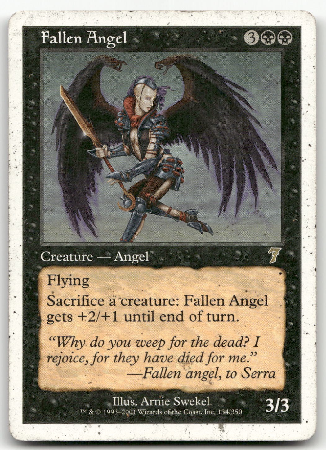 Fallen Angel #134 (HP) 7th Edition 7ED Magic MTG
