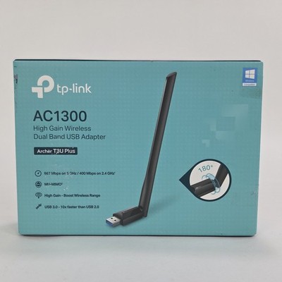 TP-Link AC1300 USB WiFi Adapter, Archer T3U Plus, 2.4G/5G Dual Band Wireless