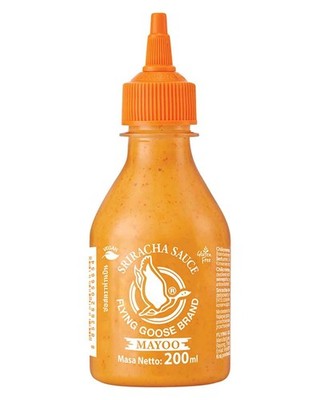 Flying Goose Sriracha Mayoo Sauce Mayonnaise leicht scharf Orange Kappe 200ml